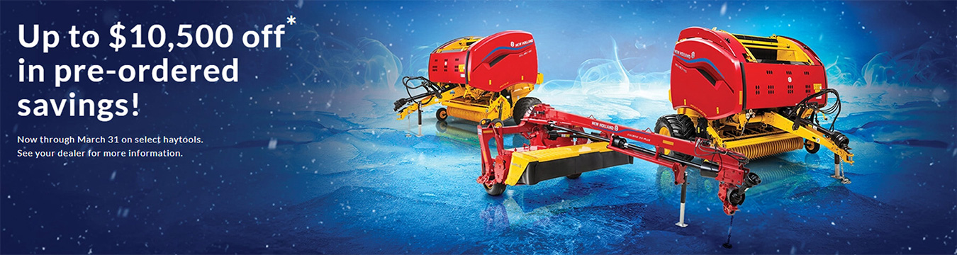 New Holland hay tools promotions